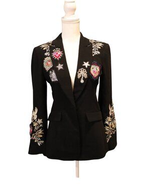 Cinq à Sept Heritage Patch Cheyenne Blazer, Size 2 NWT